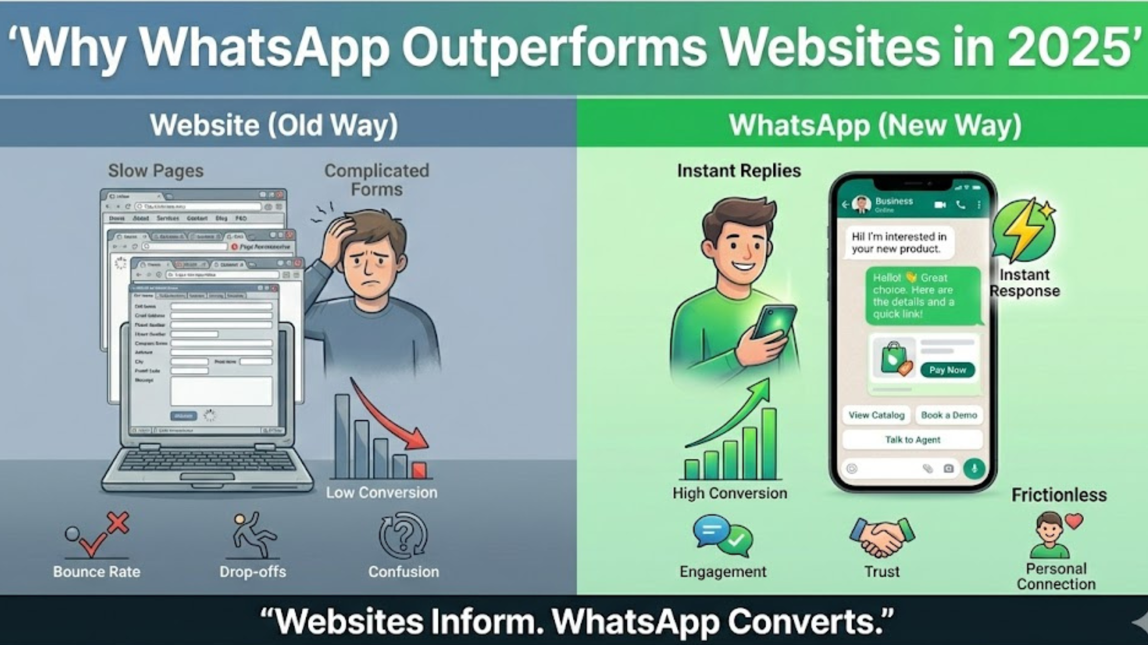 Why WhatsApp Outperforms Websites in 2025